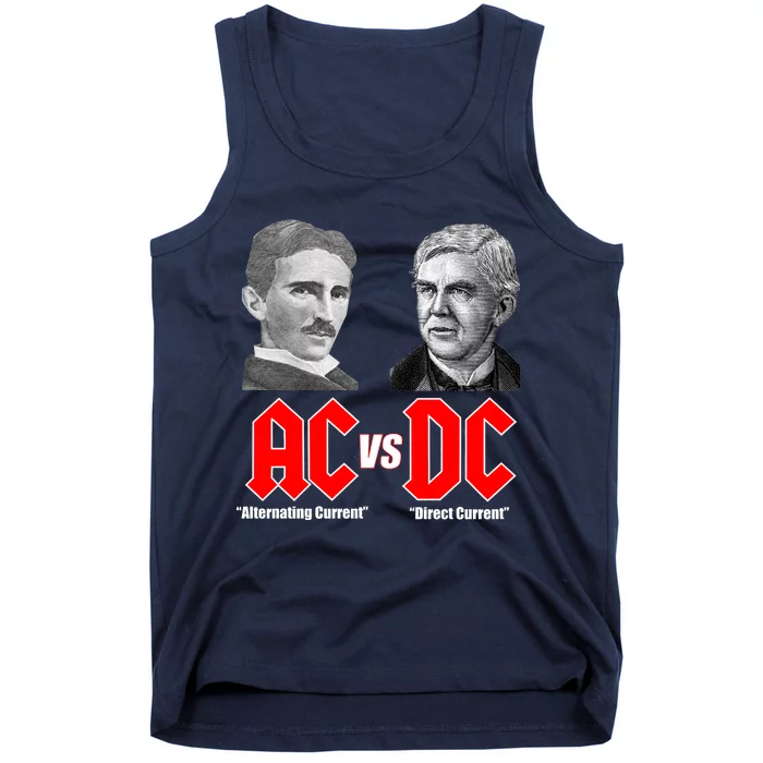 AC VS DC Thomas Edison Nikola Tesla Tank Top