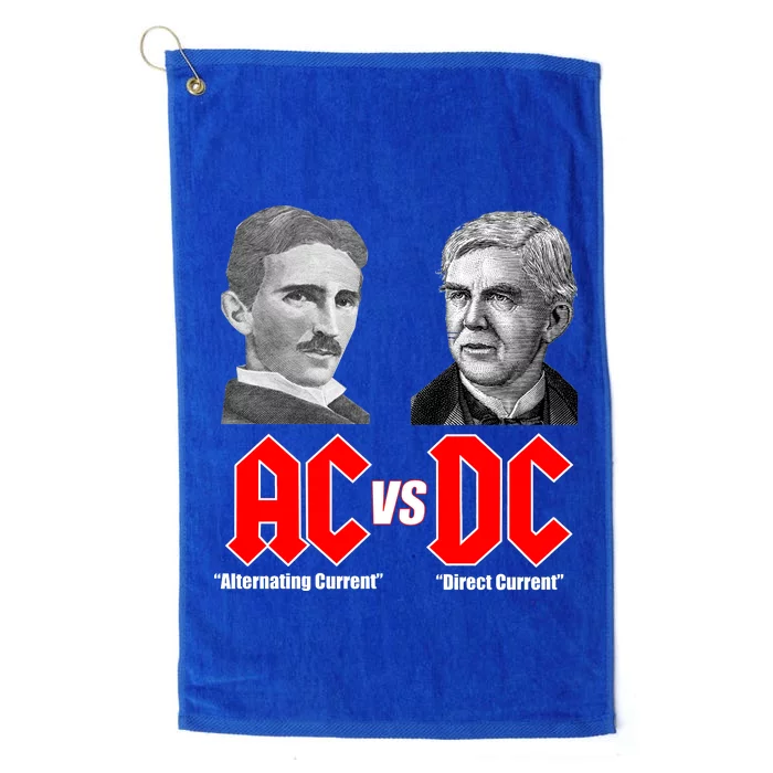 AC VS DC Thomas Edison Nikola Tesla Platinum Collection Golf Towel