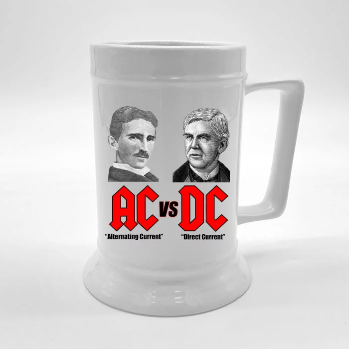 AC VS DC Thomas Edison Nikola Tesla Front & Back Coffee Mug