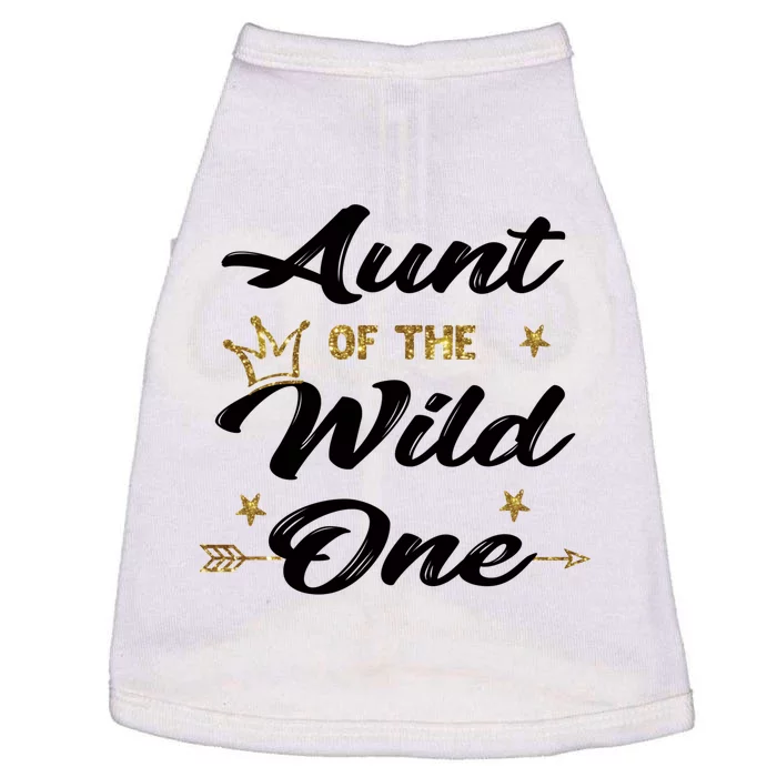 Aunt Cute 1st Birthday Auntie Of The Wild One Family Set Gift Doggie Tank