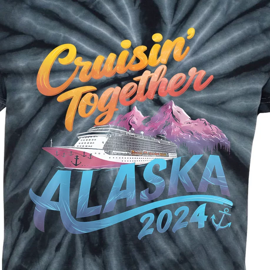 Alaska Cruise 2024 Family Cruise 2024 Cruisin Together Kids Tie-Dye T-Shirt