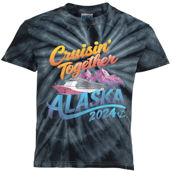 Alaska Cruise 2024 Family Cruise 2024 Cruisin Together Kids Tie-Dye T-Shirt