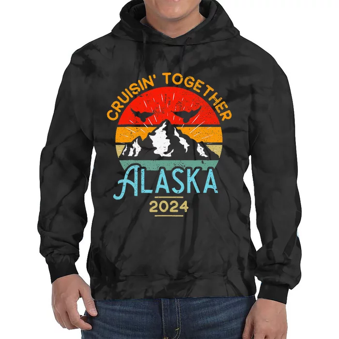 Alaska Cruise 2024 Family Friends Group Travel Matching Tie Dye Hoodie