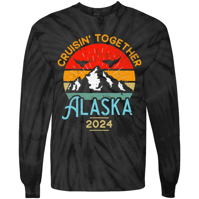 Alaska Cruise 2024 Family Friends Group Travel Matching Tie-Dye Long Sleeve Shirt