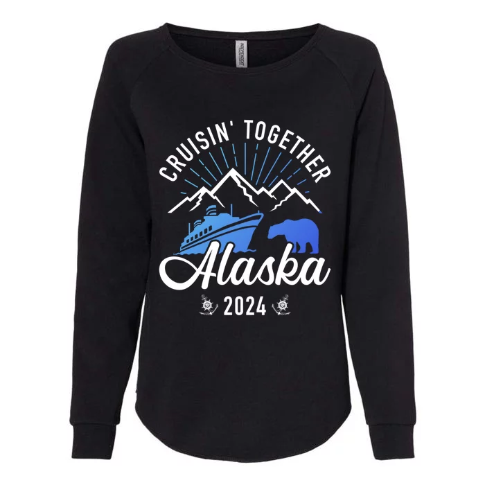 Alaska Cruise 2024 Family Friends Group Travel Matching Womens California Wash Sweatshirt