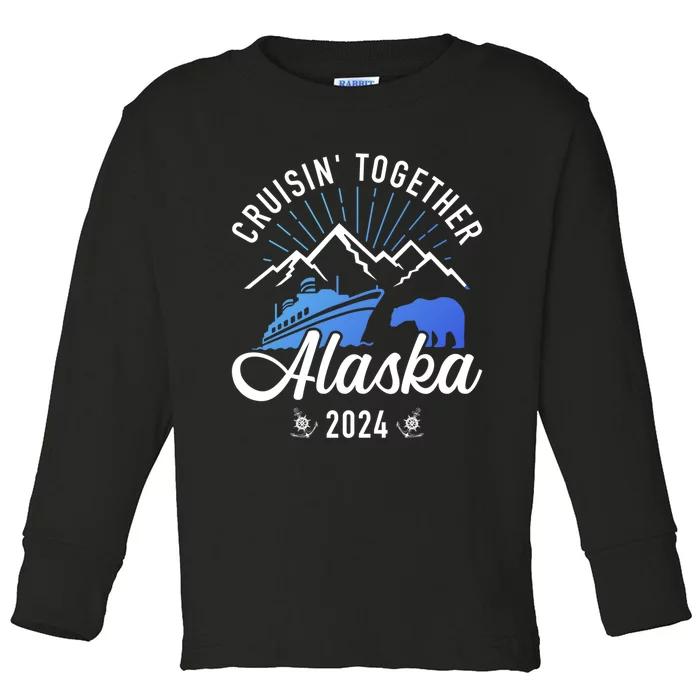 Alaska Cruise 2024 Family Friends Group Travel Matching Toddler Long Sleeve Shirt