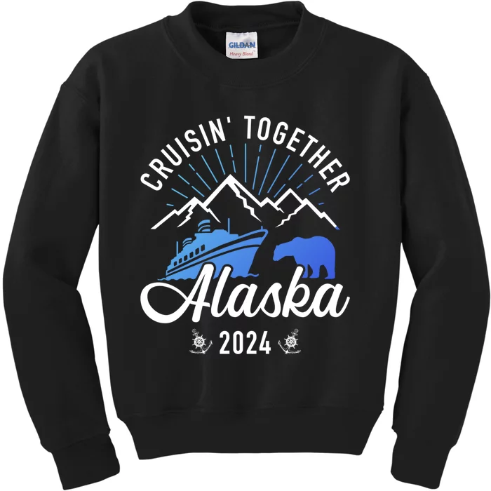 Alaska Cruise 2024 Family Friends Group Travel Matching Kids Sweatshirt