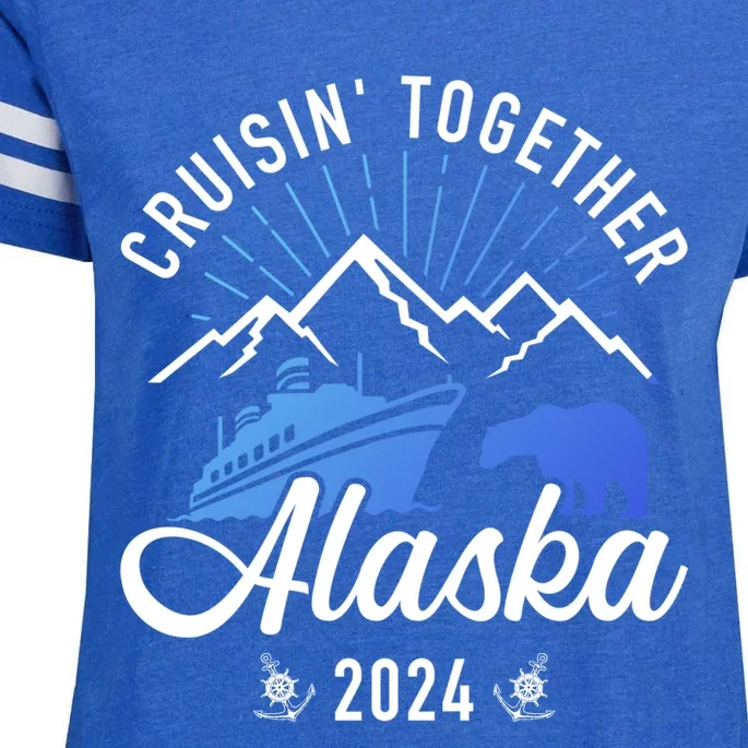 Alaska Cruise 2024 Family Friends Group Travel Matching Enza Ladies Jersey Football T-Shirt