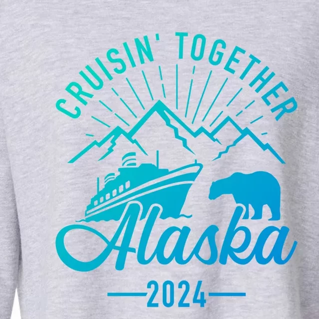 Alaska Cruise 2024 Matching Family And Friends Group Cute Gift Cropped Pullover Crew