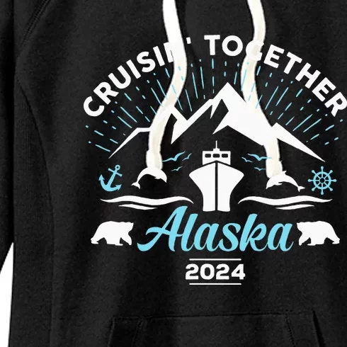 Alaska Cruise 2024 Family Friends Group Travel Matching Women's Fleece Hoodie