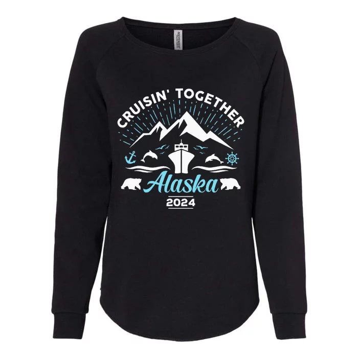 Alaska Cruise 2024 Family Friends Group Travel Matching Womens California Wash Sweatshirt