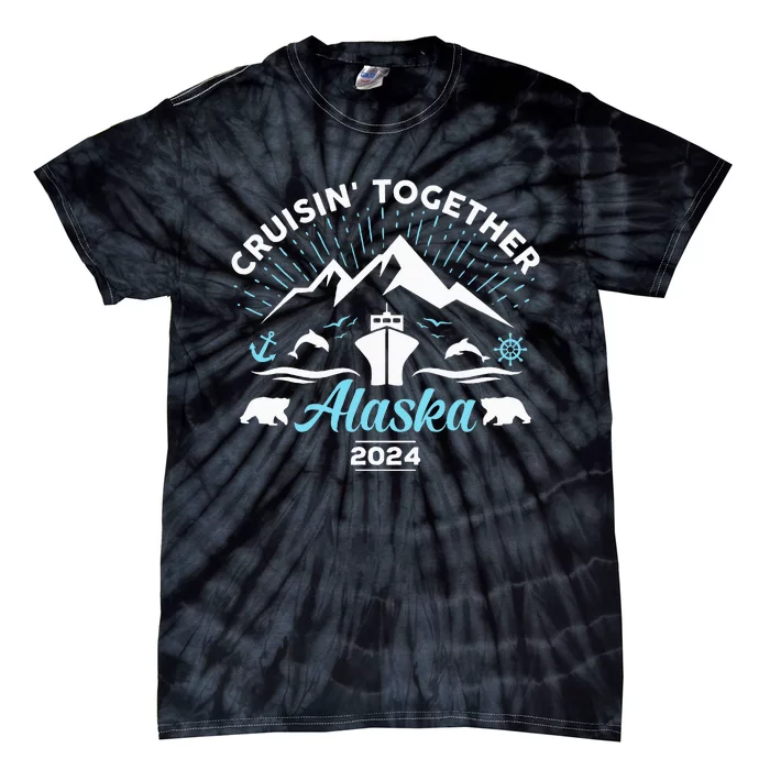 Alaska Cruise 2024 Family Friends Group Travel Matching Tie-Dye T-Shirt