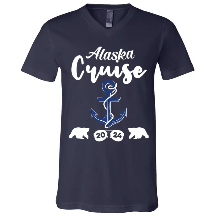 Alaska Cruise 2024 Summer Vacation V-Neck T-Shirt