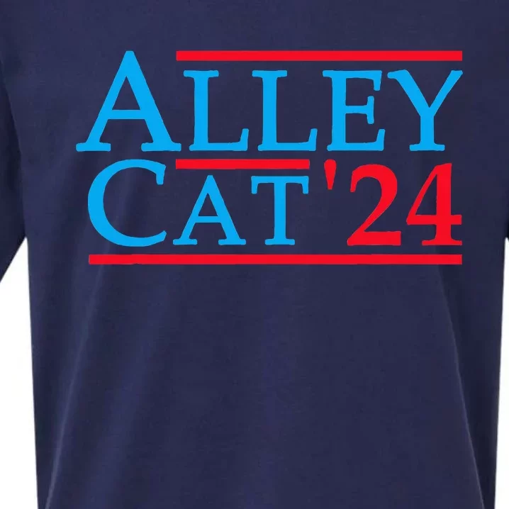 Alley Cat 2024 Election Campaign Political Sueded Cloud Jersey T-Shirt