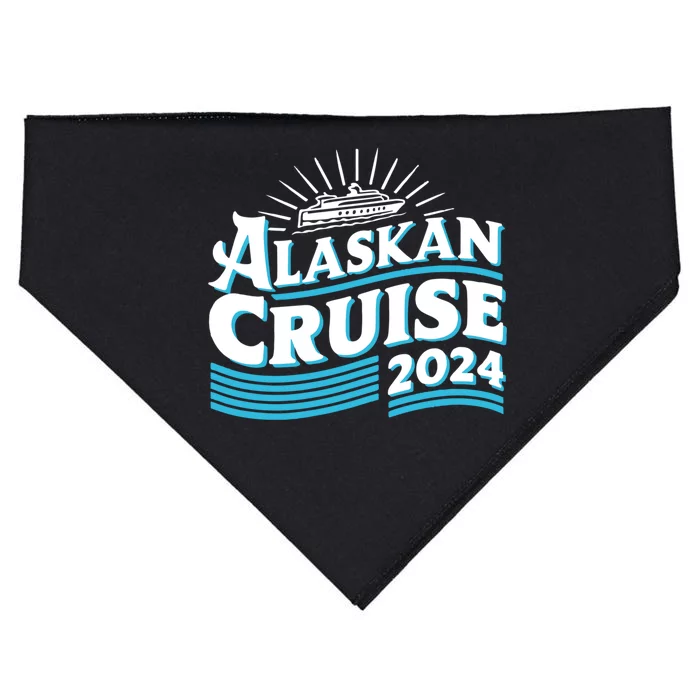 Alaska Cruise 2024 Family Funny Gift USA-Made Doggie Bandana