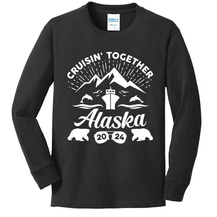 Alaska Cruise 2024 Family Summer Vacation Travel Matching Kids Long Sleeve Shirt