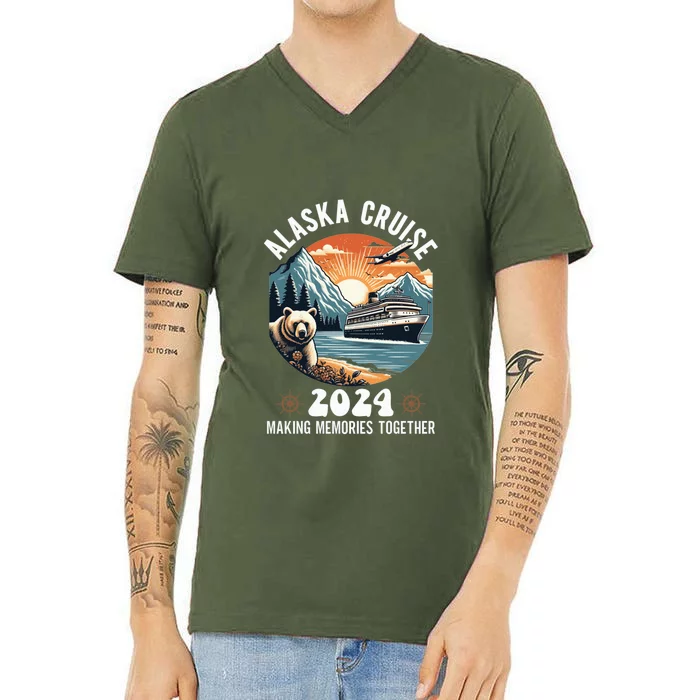 Alaska Cruise 2024 Making Memories Together Matching Family V-Neck T-Shirt