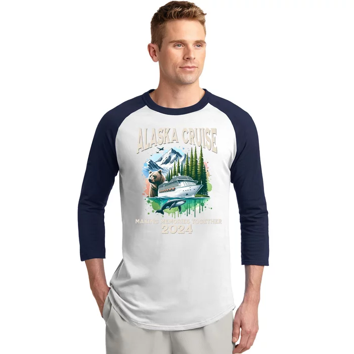 Alaska Cruise 2024 Family Friends Baseball Sleeve Shirt