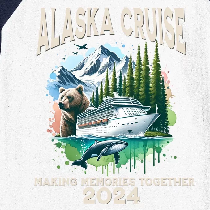 Alaska Cruise 2024 Family Friends Baseball Sleeve Shirt