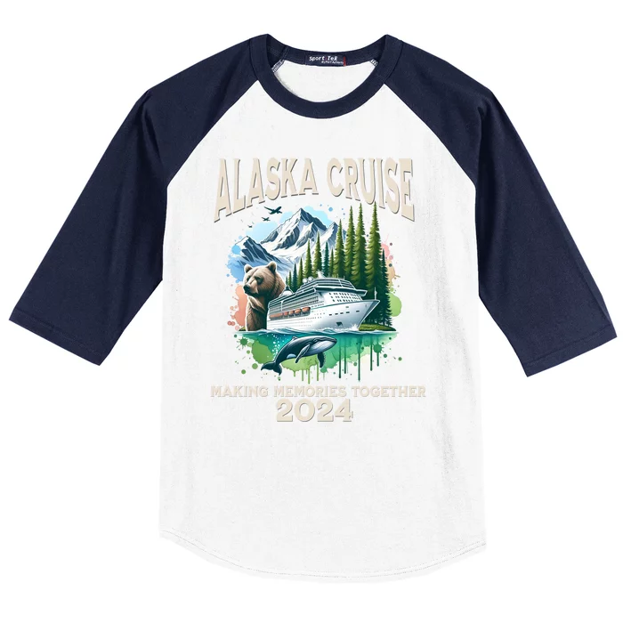 Alaska Cruise 2024 Family Friends Baseball Sleeve Shirt