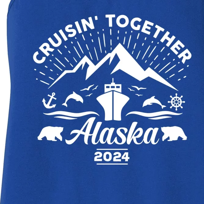 Alaska Cruise 2024 Family Friends Group Travel Matching Women's Racerback Tank