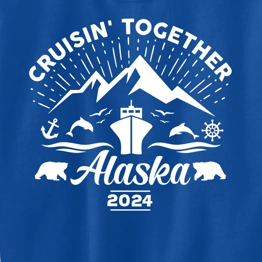 Alaska Cruise 2024 Family Friends Group Travel Matching Kids Sweatshirt