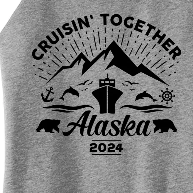 Alaska Cruise 2024 Family Friends Group Travel Matching Women’s Perfect Tri Rocker Tank