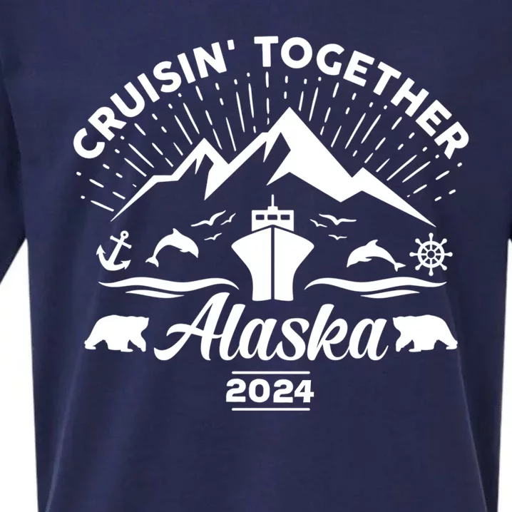 Alaska Cruise 2024 Family Friends Group Travel Matching Sueded Cloud Jersey T-Shirt