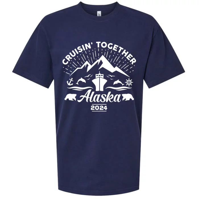 Alaska Cruise 2024 Family Friends Group Travel Matching Sueded Cloud Jersey T-Shirt