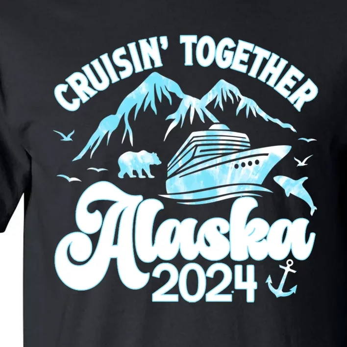 Alaska Cruise 2024 Retro Matching Family And Friends Group Tall T-Shirt