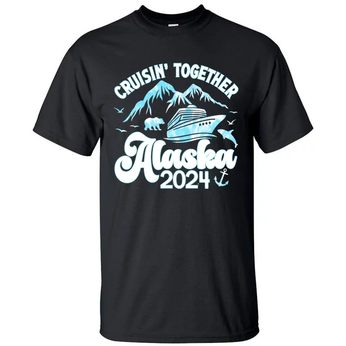 Alaska Cruise 2024 Retro Matching Family And Friends Group Tall T-Shirt