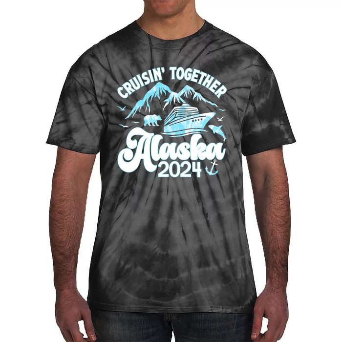 Alaska Cruise 2024 Retro Matching Family And Friends Group Tie-Dye T-Shirt