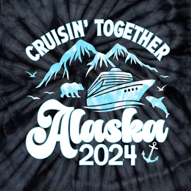 Alaska Cruise 2024 Retro Matching Family And Friends Group Tie-Dye T-Shirt