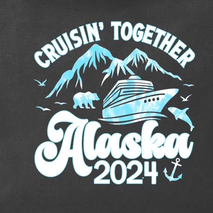 Alaska Cruise 2024 Retro Matching Family And Friends Group Zip Tote Bag