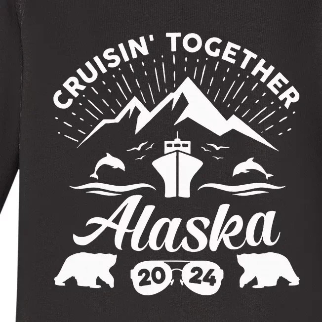 Alaska Cruise 2024 Family Summer Vacation Travel Matching Baby Long Sleeve Bodysuit