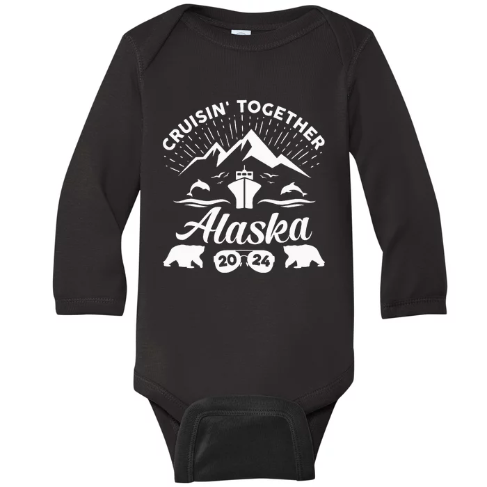 Alaska Cruise 2024 Family Summer Vacation Travel Matching Baby Long Sleeve Bodysuit