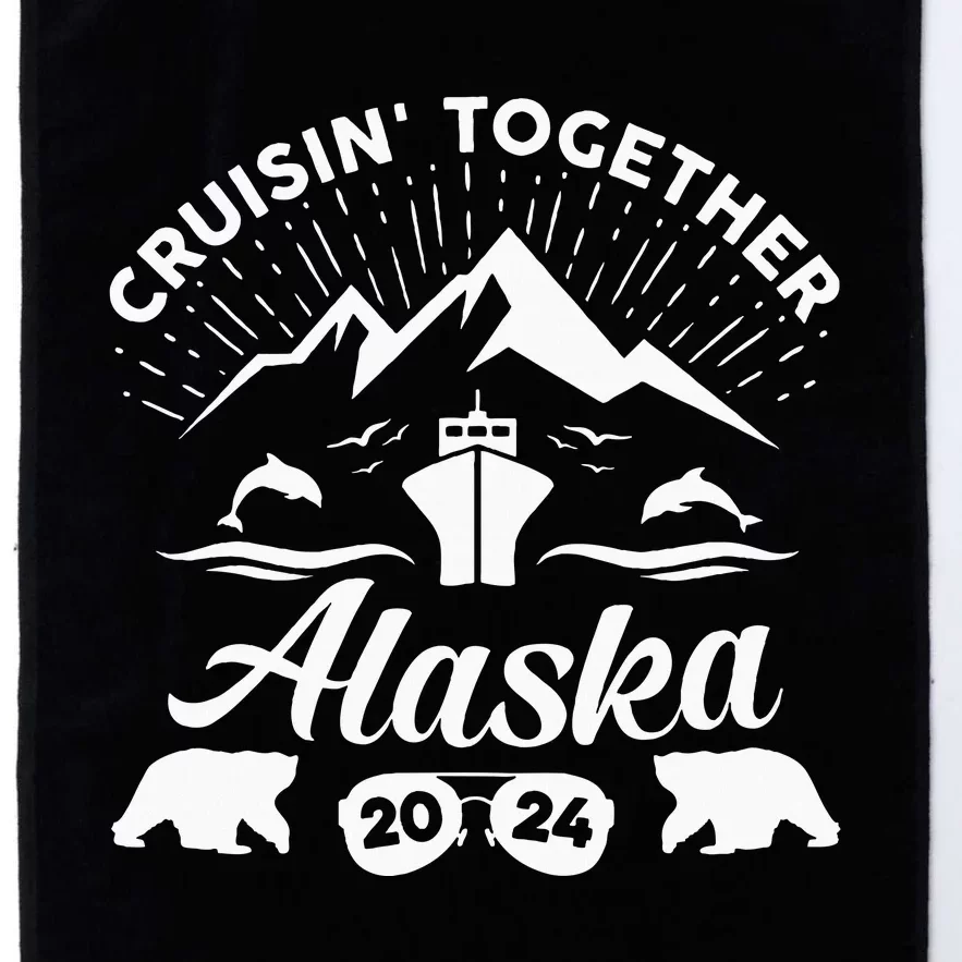 Alaska Cruise 2024 Family Summer Vacation Travel Matching Platinum Collection Golf Towel