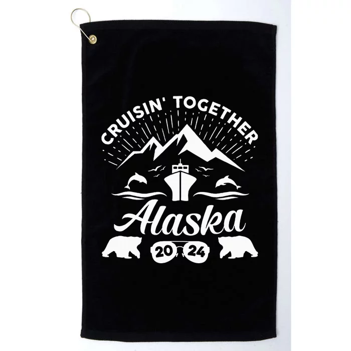 Alaska Cruise 2024 Family Summer Vacation Travel Matching Platinum Collection Golf Towel