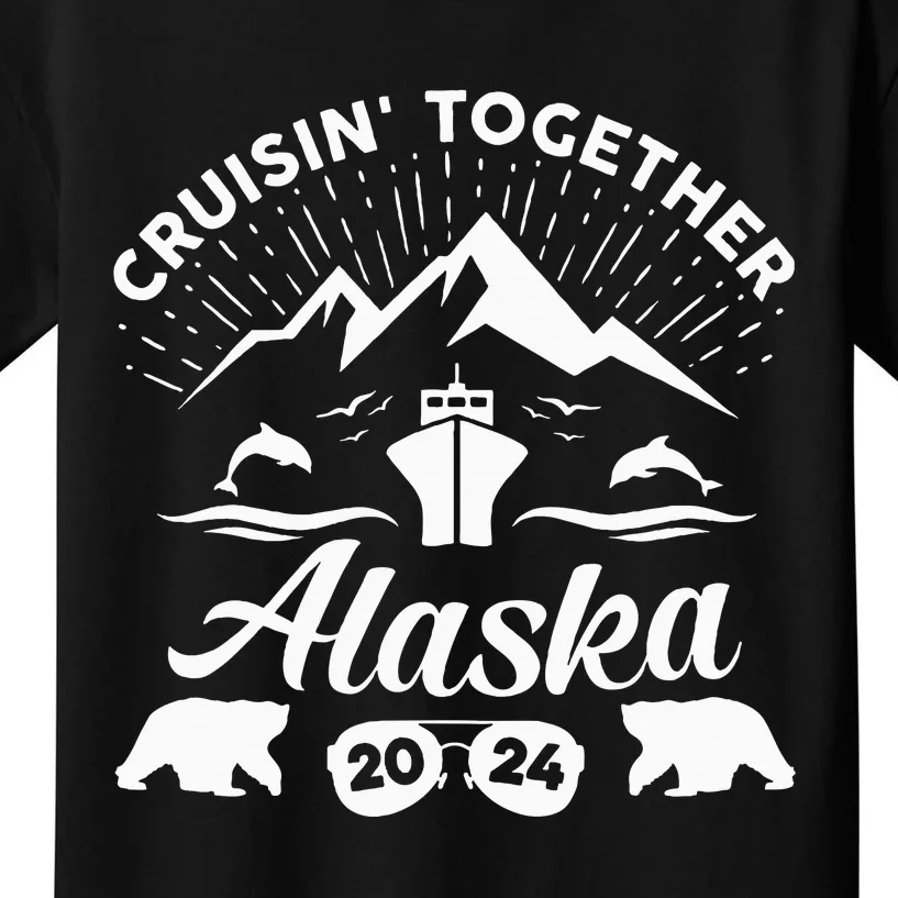 Alaska Cruise 2024 Family Summer Vacation Travel Matching Kids T-Shirt