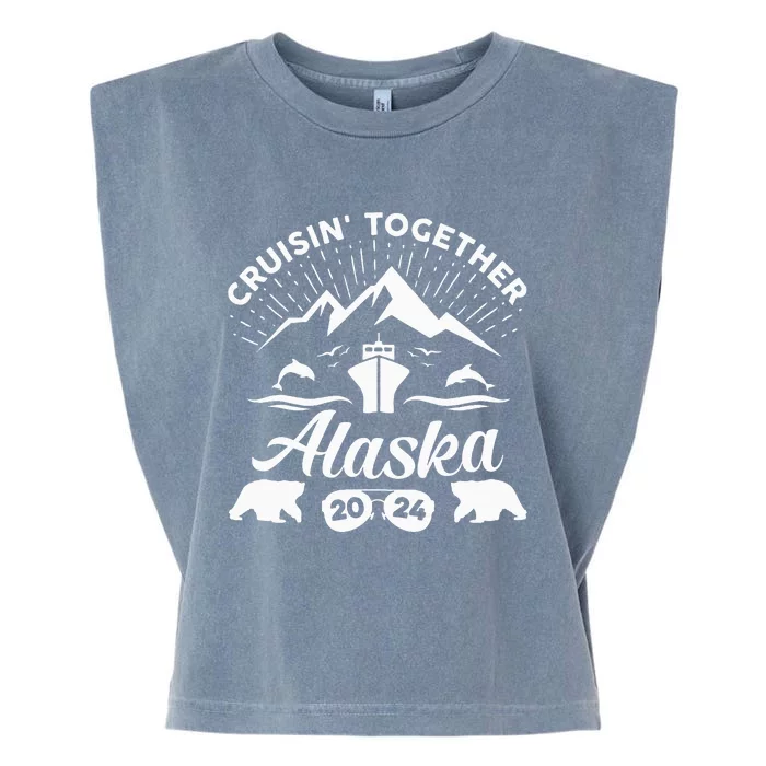 Alaska Cruise 2024 Family Summer Vacation Travel Matching Garment-Dyed Women's Muscle Tee