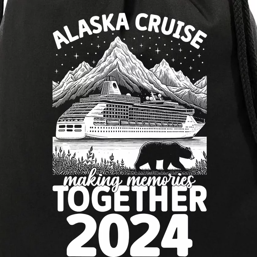 Alaska Cruise 2024 Matching Family Friends Group Alaskan Drawstring Bag