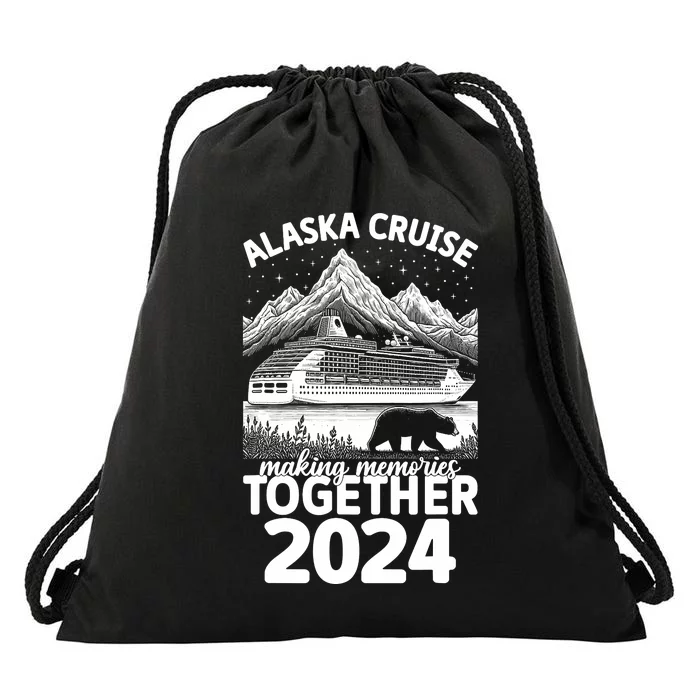 Alaska Cruise 2024 Matching Family Friends Group Alaskan Drawstring Bag