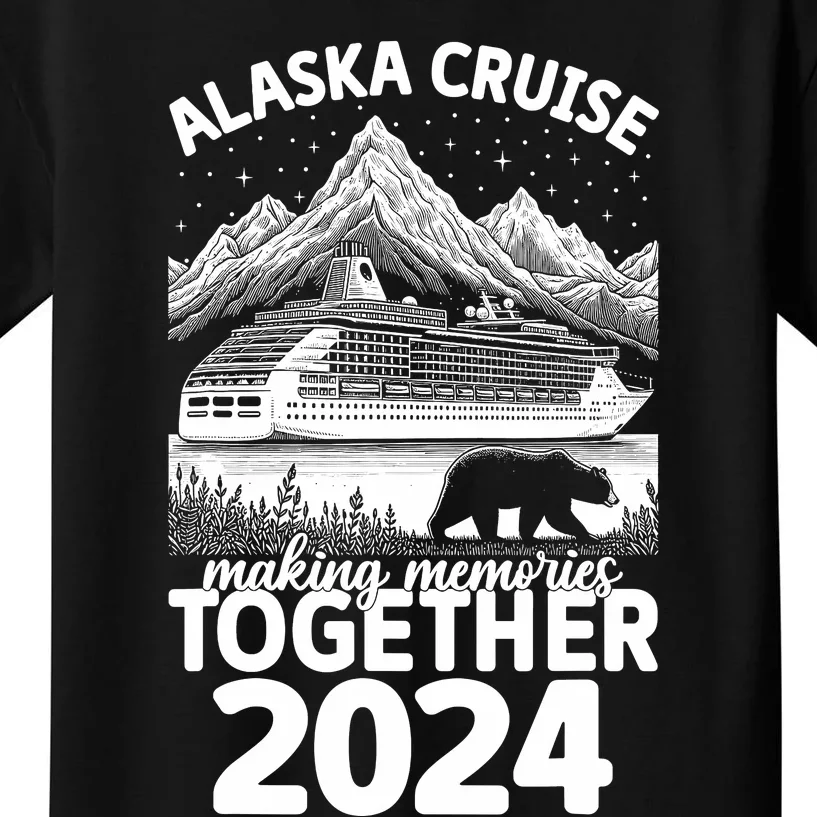 Alaska Cruise 2024 Matching Family Friends Group Alaskan Kids T-Shirt