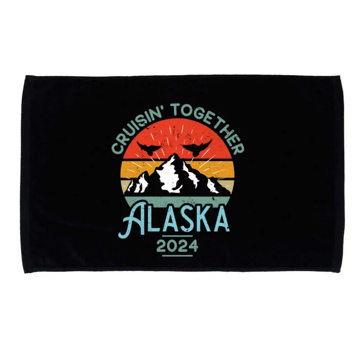 Alaska Cruise 2024 Matching Family Friends And Group Microfiber Hand Towel