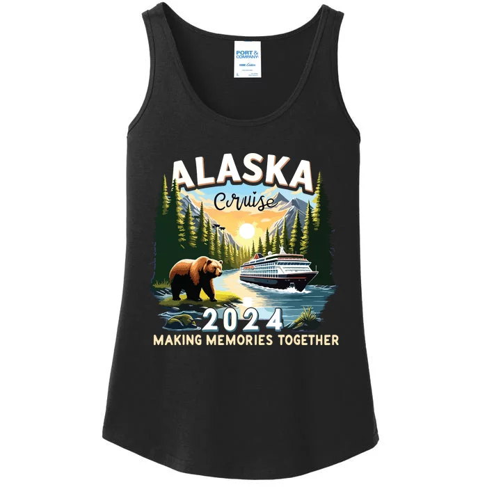 Alaska Cruise 2024 Trip Matching Family Friends Alaska Squad Ladies Essential Tank