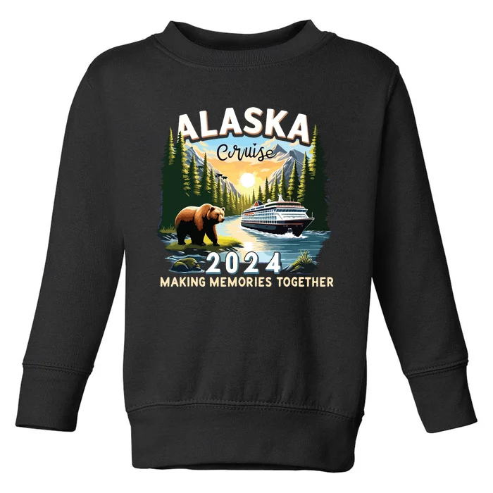 Alaska Cruise 2024 Trip Matching Family Friends Alaska Squad Toddler Sweatshirt