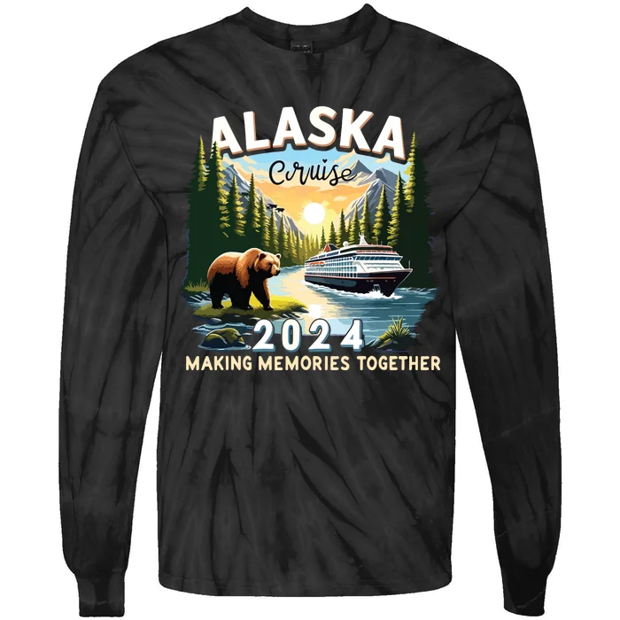 Alaska Cruise 2024 Trip Matching Family Friends Alaska Squad Tie-Dye Long Sleeve Shirt