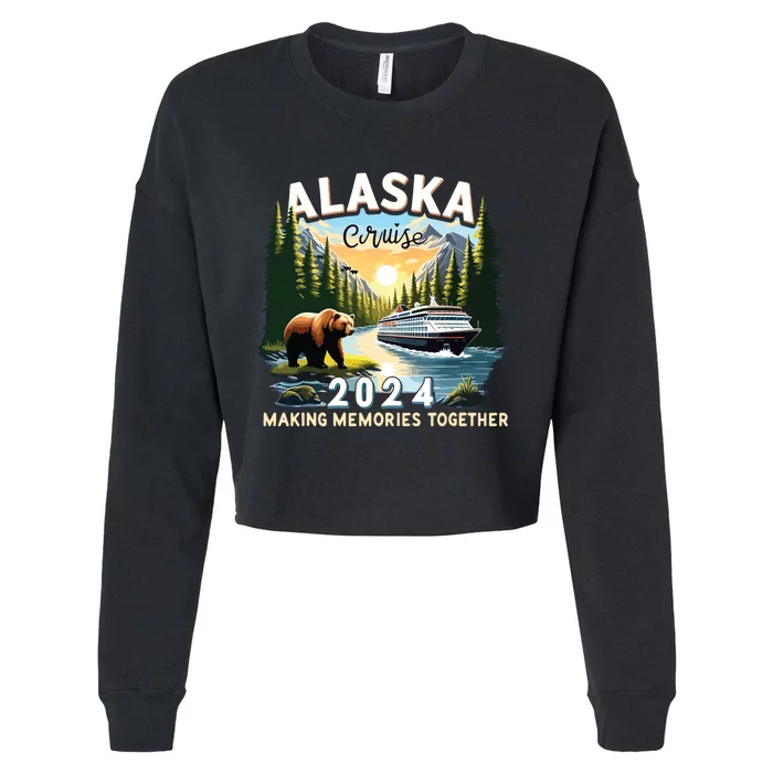 Alaska Cruise 2024 Trip Matching Family Friends Alaska Squad Cropped Pullover Crew