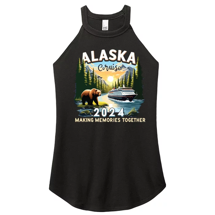 Alaska Cruise 2024 Trip Matching Family Friends Alaska Squad Women’s Perfect Tri Rocker Tank