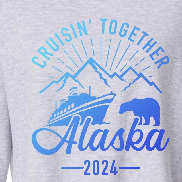 Alaska Cruise 2024 Matching Family And Friends Group Cute Gift Cropped Pullover Crew